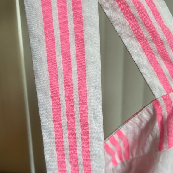 Lilly Pulitzer Jenette Halter Midi Dress Havana Pink Stripes Seersucker Size 10 - Picture 14 of 16